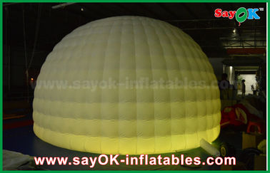 Tente ronde de dôme de pelouse de la tente 210D Oxford de tissu d'igloo de tente gonflable gonflable d'air avec la lumière de LED
