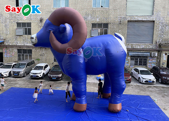 la publicité modèle de chèvre d'équitation de Balloons Custom Inflation d'animaux gonflables de chèvre de 7.5m