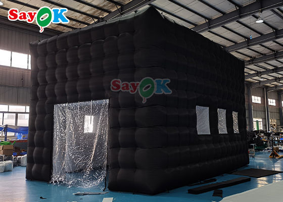 Tente gonflable personnalisée Tente gonflable discothèque pour événements Adultes Black Cube House
