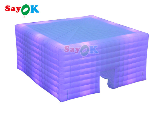 Tente de pelouse gonflable automatique 10x10x5m Tente de fête gonflable à LED Tente pneumatique