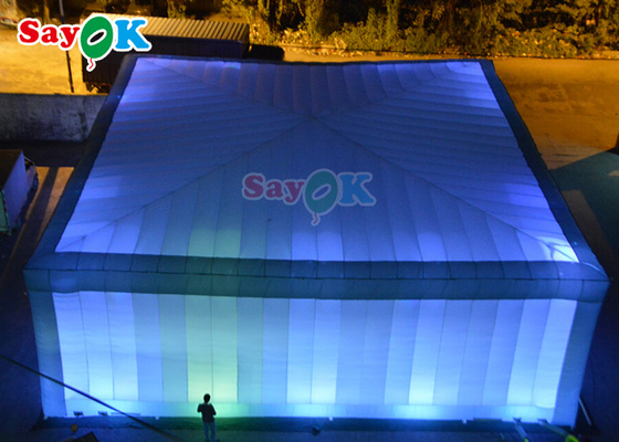 Tente gonflable de cube de 15x15x6m adultes tente extérieure d'explosion d'air de boîte de nuit de partie d'événement