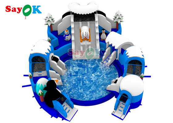 Équipement gonflable de jeu de l'eau de location de parc aquatique de thème d'impression numérique