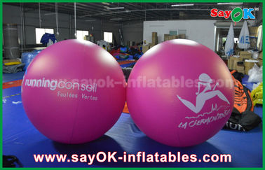 Ballon gonflable gonflable rouge d'hélium de publicité extérieure de ballon de PVC de diamètre du géant 2m