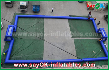 Terrain de football gonflable portatif de PVC du bleu gonflable 0,4 de partie de football/ventilateur standard de la CE terrain de football