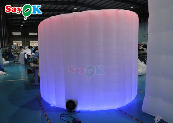 Décoration de fête de mariage Dôme 360 Photo Booth Fond de l'écran murale Led Light Inflatable Mur incurvé