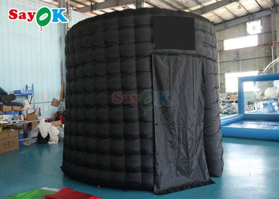 Tente gonflable de toile de fond de cube gonflable de clôture de cabine de photo de l'air 360 adaptée aux besoins du client par portatif