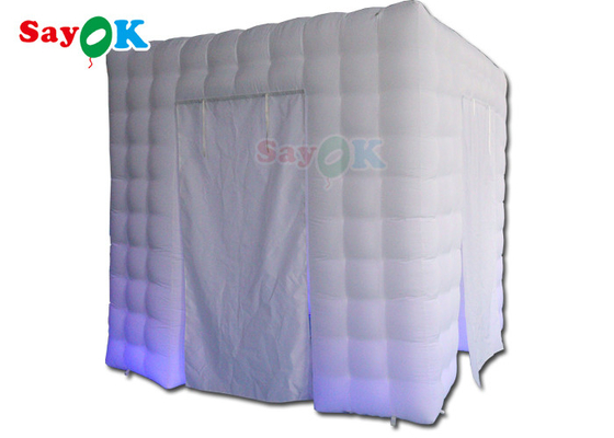 Tente gonflable blanche géante de la cabine photo LED pour la publicité