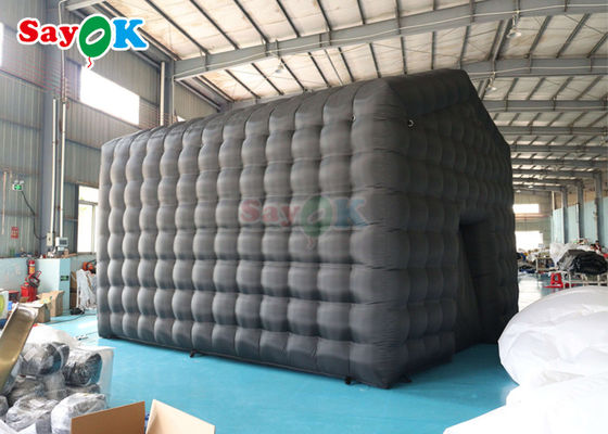 Bar de musique à LED noir Tente de boîte de nuit commerciale gonflable avec disco