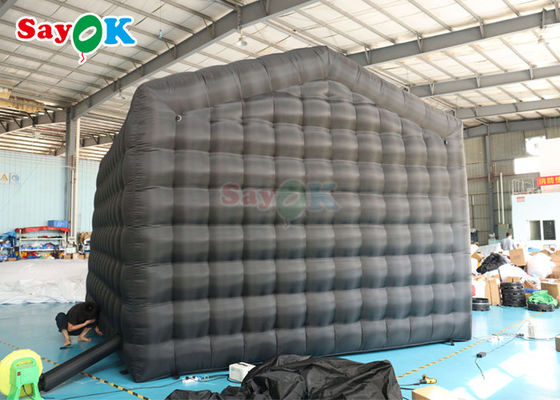 Bar de musique à LED noir Tente de boîte de nuit commerciale gonflable avec disco
