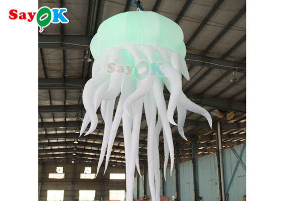 Les méduses gonflables de costume montent en ballon la marionnette avec la lumière de LED accrochant les ballons gonflables de poulpe de LED