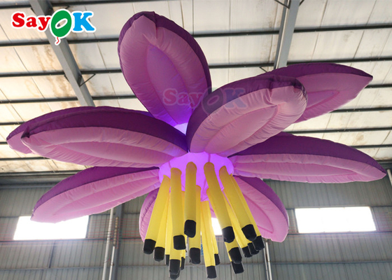 Modèle gonflable de publicité extérieure de ballon de décoration de fleur gonflable d'amusement