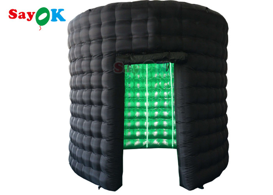 Tente gonflable de cabine de photo de LED avec la toile de fond de cabine de photo de contrôleur à distance de souffleur d'air pour le mariage