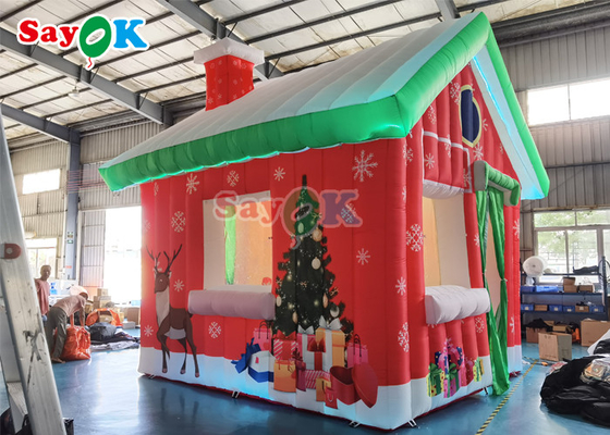 Maison de tente de camping en plein air gonflable géante de maison de Noël de tissu d'Oxford