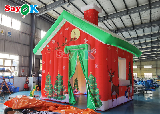 Maison gonflable 4.6x4.6x5mH de Noël de décorations gonflables extérieures de vacances