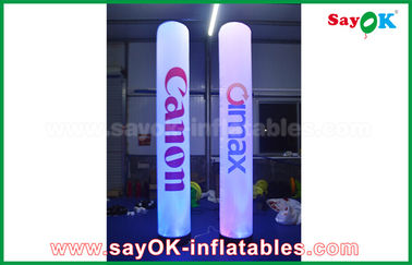 La publicité de la décoration gonflable d'éclairage de colonne de pilier avec l'impression de logo