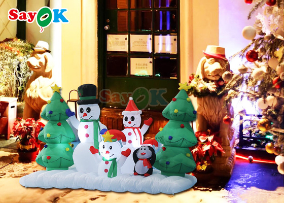 Grand éclairage extérieur bonhomme de neige le père Noël exploser arbre de Noël gonflables décorations de jardin