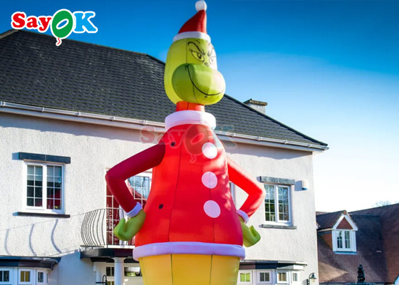 30ft Grinch personnages de dessins animés gonflables Monstre vert chapeau de Noël ménage décoration gonflable debout