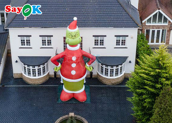 30ft Grinch personnages de dessins animés gonflables Monstre vert chapeau de Noël ménage décoration gonflable debout