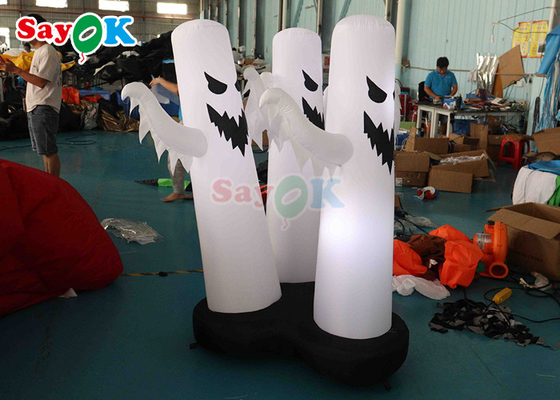 4Décorations d'Halloween gonflables de 3 pieds Modèle de fantômes Décoration d'Halloween avec lumière LED