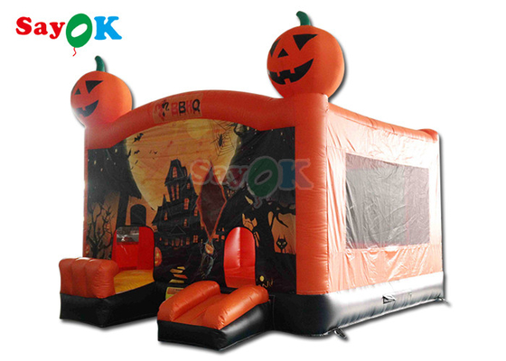 Commercial hanté Halloween maison gonflable de rebond Château diapositive 15,7 x 15,7 x 16,4 pieds