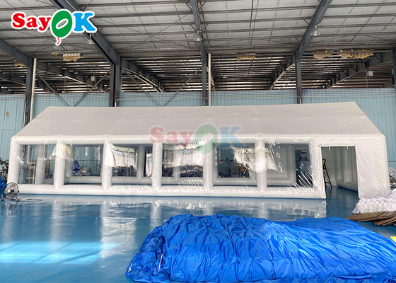 Tente de piscine privée gonflable en TPU Tente de couverture carré gonflable avec souffleur