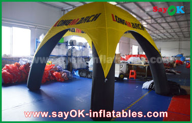 Disparaissent dehors la tente gonflable de dôme d'araignée de tente d'air de jambes de Logo Printed 4 de tente d'air avec le matériel de PVC
