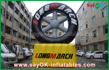 Modèle gonflable de pneu de publicité extérieure de PVC avec l'impression adaptée aux besoins du client de logo