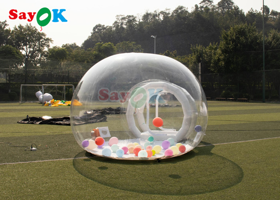 Tente à bulles transparente gonflable à tunnel unique Tente à bulles à dôme cabane de camping avec souffleur