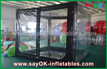 Tente gonflable noire faite sur commande d'air de tente gonflable transparente pour la promotion ou la publicité commerciale
