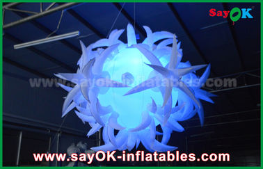 décoration gonflable d'éclairage du diamètre 1.5m de tissu de 190t Oxford avec le ballon mené