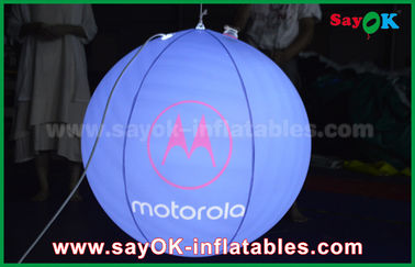 Décoration gonflable bleue/rouge d'éclairage a fermé le ballon accrochant pour la publicité