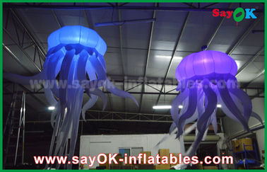 décoration gonflable d'éclairage de méduses en nylon du tissu 190T avec la partie légère menée