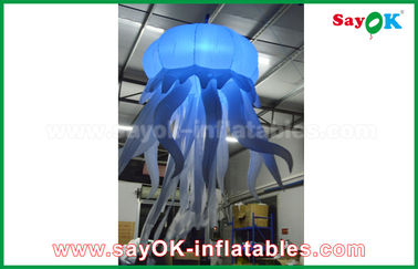 décoration gonflable d'éclairage de méduses en nylon du tissu 190T avec la partie légère menée