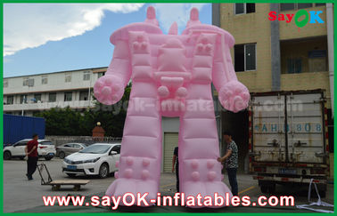 Robot gonflable rose du tissu d'Oxford/PVC pour les produits extérieurs de la publicité