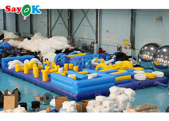 Impression numérique maison de rebond commerciaux 36 pieds enfants terrain gonflable parcours d'obstacles équipement de jeu