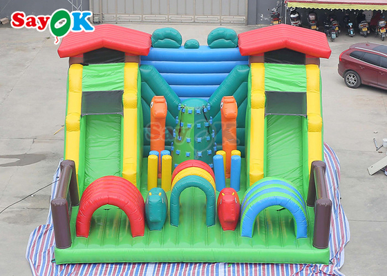 Parcs à thème gonflables drôles Bouncer toboggan Trampoline pour enfants Équipement de terrain de jeux intérieur commercial