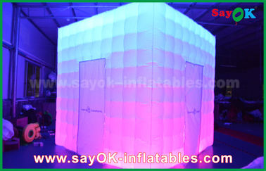 Le studio gonflable de photo a adapté le PVC aux besoins du client de forme enduisant la cabine gonflable de photo de LED du charme