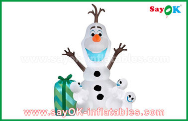 bonhomme de neige blanc populaire/Olaf de personnages de dessin animé gonflables de tissu de 210D Oxford