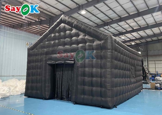 Tente de disco gonflable à cube noire pour mariage
