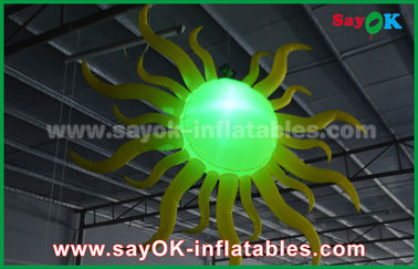 Décoration gonflable ignifuge d'éclairage, boule en nylon d'éclairage du tissu LED