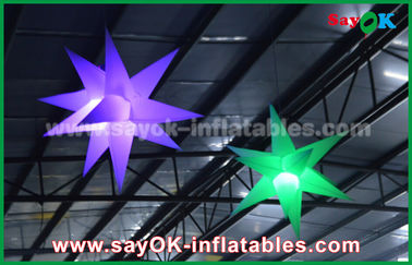 1.5m décoration gonflable d'éclairage de la publicité en nylon de 190 D, étoile gonflable avec la lumière menée