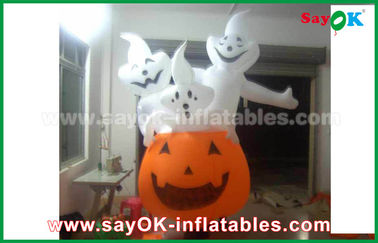 Décorations gonflables légères de vacances de Halloween LED, personnages de dessin animé gonflables squelettiques humains