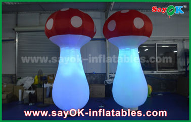 2.5mh champignon gonflable de lumière 190T du tissu en nylon blanc LED pour la décoration
