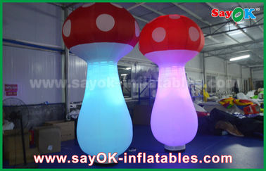 2.5mh champignon gonflable de lumière 190T du tissu en nylon blanc LED pour la décoration