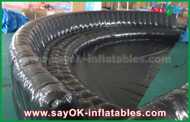 Produits gonflables faits sur commande qui respecte l'environnement 6 - sofa gonflable hermétiquement scellé noir de PVC de 10m 0.6mm