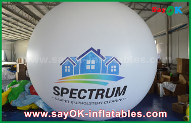 Ballon gonflable blanc d'hélium de PVC de diamètre du géant 2m pour la publicité extérieure