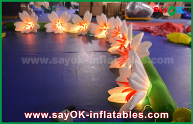 longue fleur gonflable en nylon Chai de lis de décoration d'éclairage de 8m pour épouser
