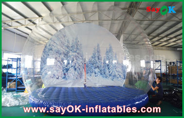 décorations gonflables de vacances de diamètre de 3m/globe gonflable transparent de neige de Chrismas pour la publicité