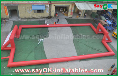 Terrain de football gonflable de partie de football du géant 0.5mm de bâche gonflable de PVC, terrain de football gonflable portatif