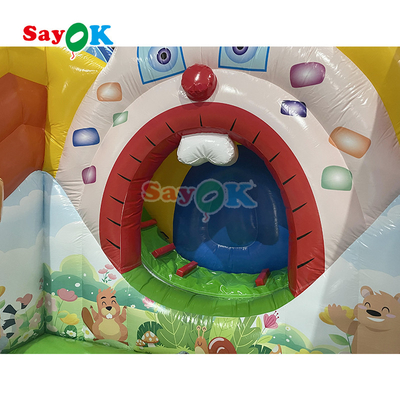 Jeu de château gonflable pour les enfants Fête de maison gonflable Saut de saut et glissement Combo avec sélection Moulin à vent